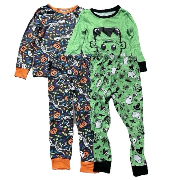 Tahari Other - Tahari Kids Halloween Footie Set - Green & Orange & Black